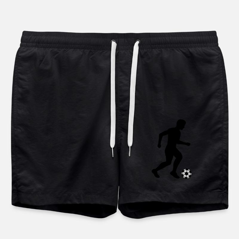 Silhouette Footballeur Sport Design - Short de bain - noir