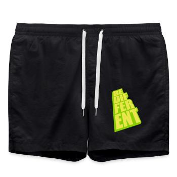 Be different Logo Design - Swim Trunks - black - Front - AI Model Male 185 light (185cm)