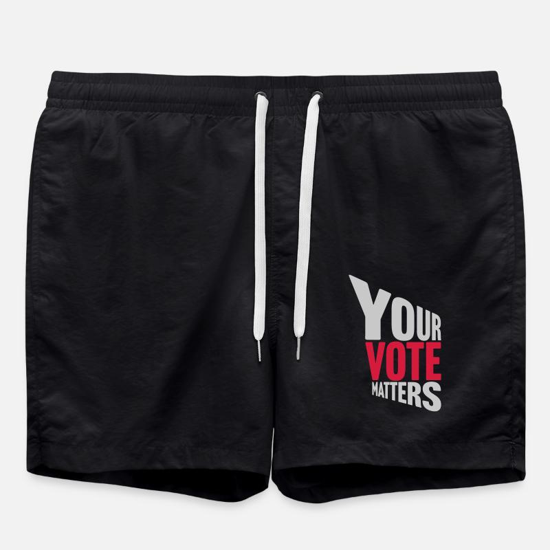 your vote matters quote - Swim Trunks - black