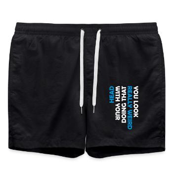 tu as l’air vraiment bizarre - Short de bain - noir - Devant - AI Model Male 185 light (185cm)