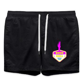 ROCK 'N' ROLL SEIT 1980 - Badeshorts - Schwarz - Vorne - AI Model Male 185 light (185cm)
