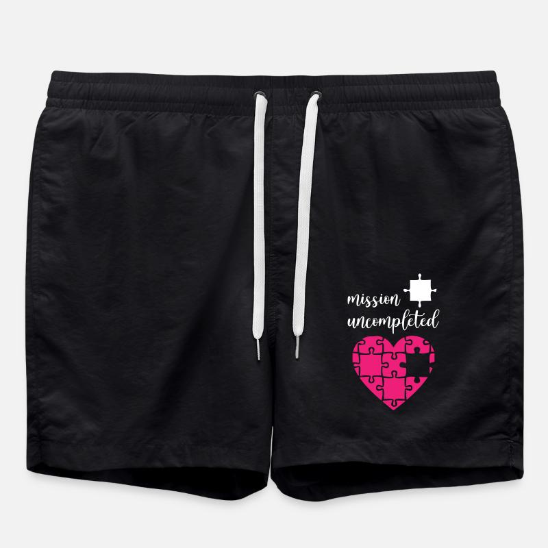 Mission Puzzle inachevé - Short de bain - noir
