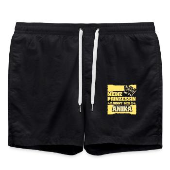 Nom de la fille Anika - Short de bain - noir - Devant - AI Model Male 185 light (185cm)