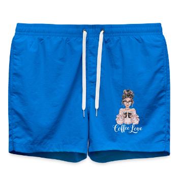 Coffee Love Frau für einen Kaffeetrinker - Badeshorts - Cobalt blue - Vorne