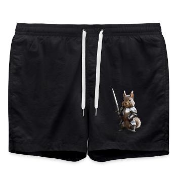 écureuil chevalier épée 1 - Short de bain - noir - Devant - AI Model Male 185 light (185cm)