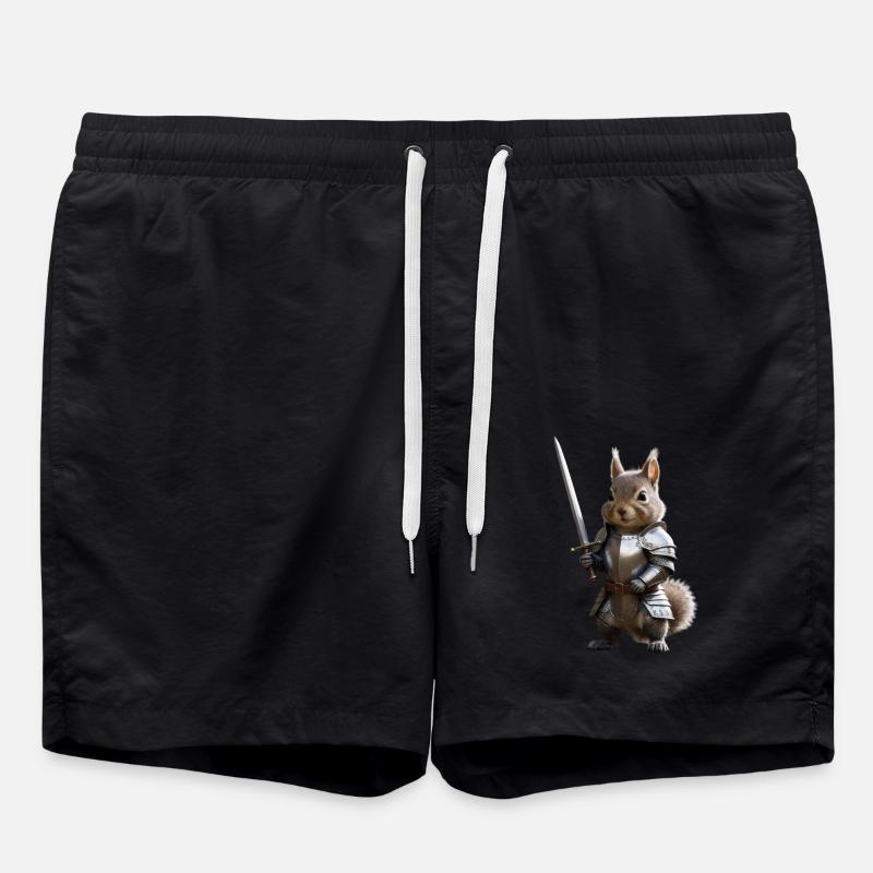 écureuil chevalier épée 1 - Short de bain - noir