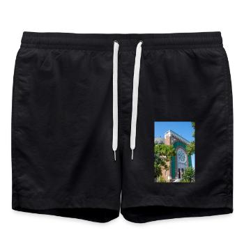 Church of St. Michael and St. Anthony Montréal - Swim Trunks - black - Front - AI Model Male 185 light (185cm)