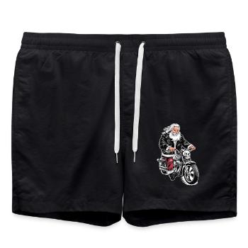 Santa is coming to town - Swim Trunks - black - Front - AI Model Male 185 light (185cm)