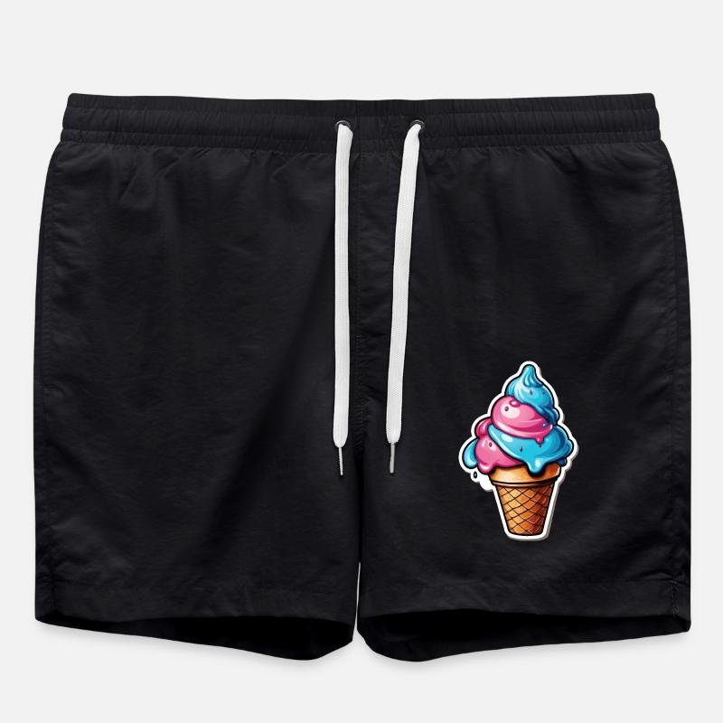 Eis - Badeshorts - Schwarz