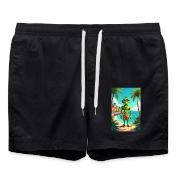 Hulko d’Acapulko - Short de bain - noir - Devant - AI Model Male 185 light (185cm)