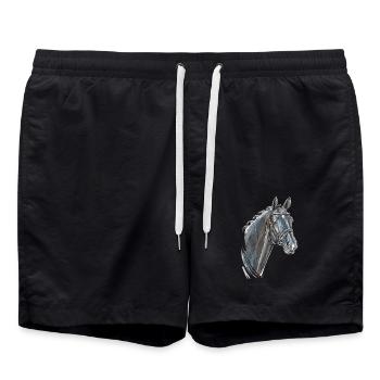 Totila's Portrait - Swim Trunks - black - Front - AI Model Male 185 light (185cm)