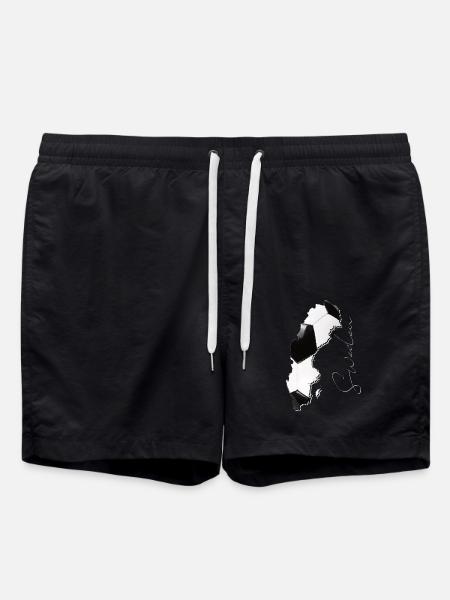 Sverige Kort Indrammet Real Football DA - Badeshorts - sort
