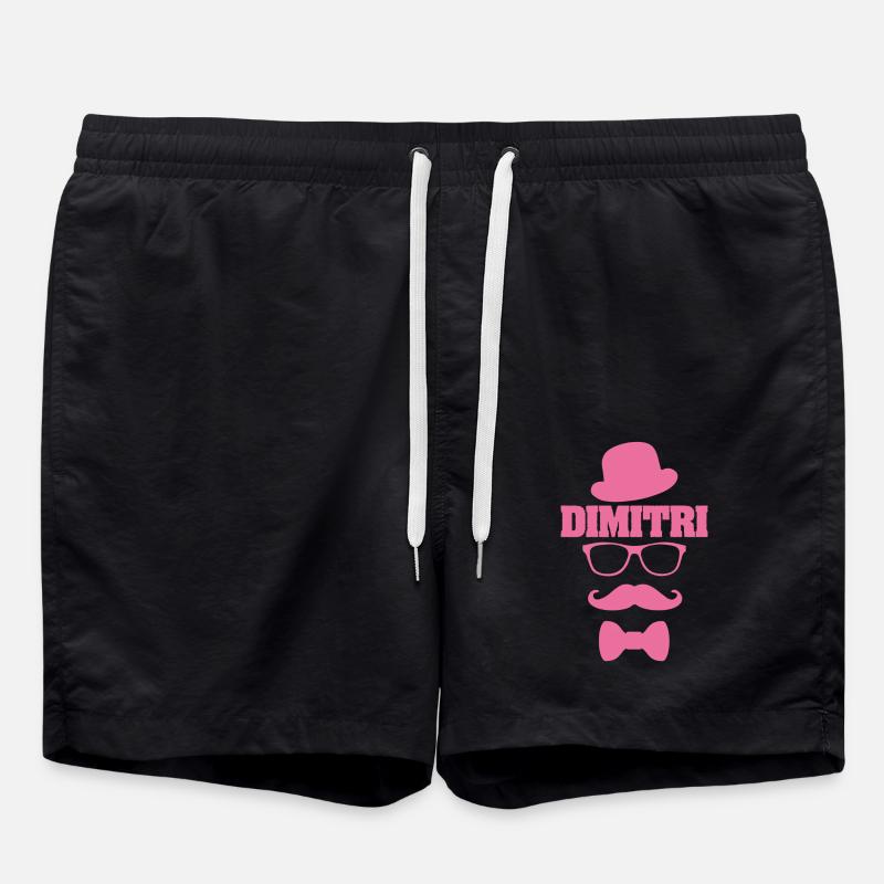 First name Dimitri - Swim Trunks - black