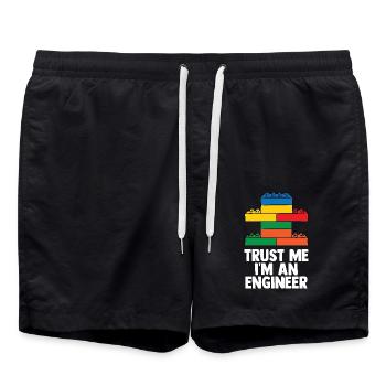 Brick Builder Brick Building Master Builder - Swim Trunks - black - Front - AI Model Male 185 light (185cm)