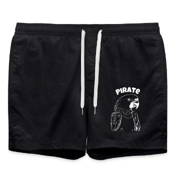 Pirate - Swim Trunks - black - Front - AI Model Male 185 light (185cm)