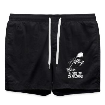 Je peux pas, skateboard - Short de bain - noir - Devant - AI Model Male 185 light (185cm)