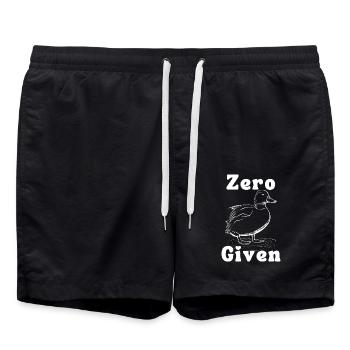 Zero Given with a Duck Graphic - Swim Trunks - black - Front - AI Model Male 185 light (185cm)