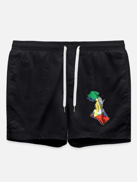 - (RU) Hr. formand, hr. kommissær, mine damer og Dagestan Flag i (RU) Dagestan Kort - Badeshorts - sort