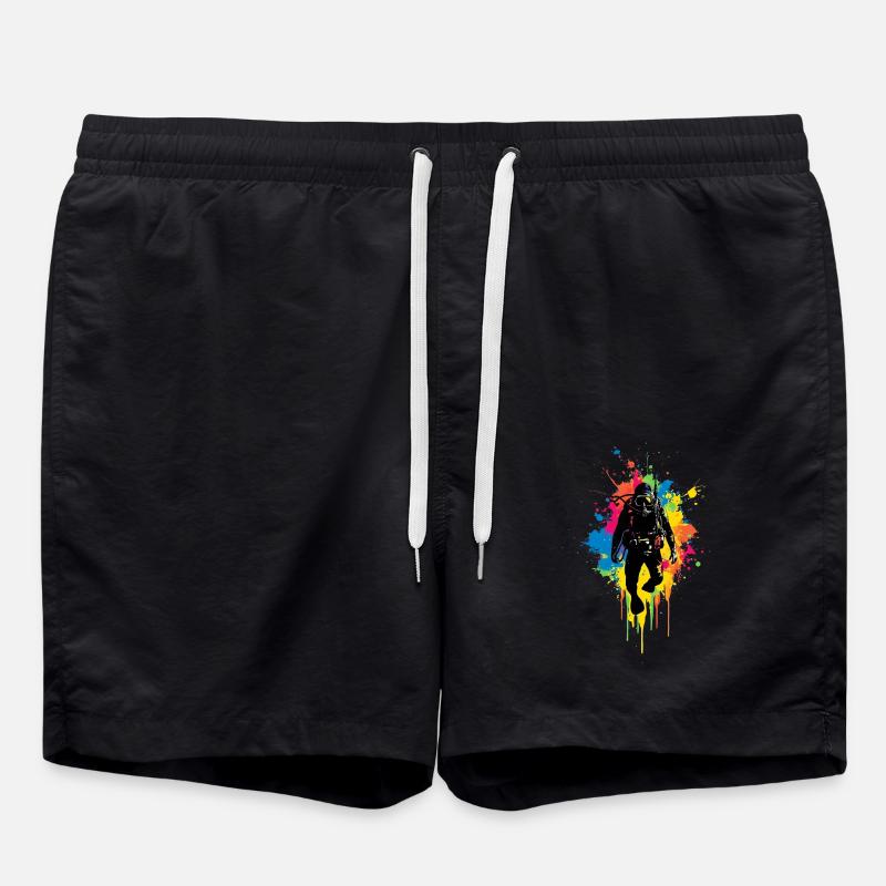 Taucher Tauchen Diving - Badeshorts - Schwarz