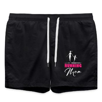 Running Mom - Badeshorts - Schwarz - Vorne - AI Model Male 185 light (185cm)