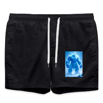 Jötunn Ancient giants opposing gods in Norse mytho - Swim Trunks - black - Front - AI Model Male 185 light (185cm)