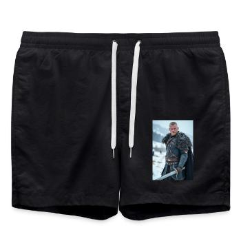 Tyr Dieu à une main de la guerre et de la justice mythe nordique - Short de bain - noir - Devant - AI Model Male 185 light (185cm)