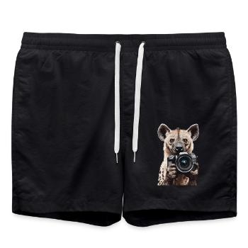 Hyäne - Badeshorts - Schwarz - Vorne - AI Model Male 185 light (185cm)