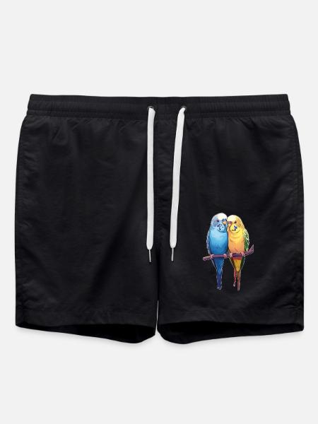 BudgiePair of budgies - Swim Trunks - black