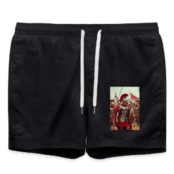 Zenturio befiehlt, slawische Mythen leben in Roms - Badeshorts - Schwarz - Vorne - AI Model Male 185 light (185cm)