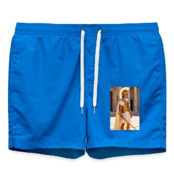 Weißgoldener Wachstills, slawischer Frost verhüllt Roms - Badeshorts - Cobalt blue - Vorne