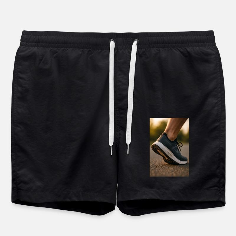 Running - Mid-step - Swim Trunks - black