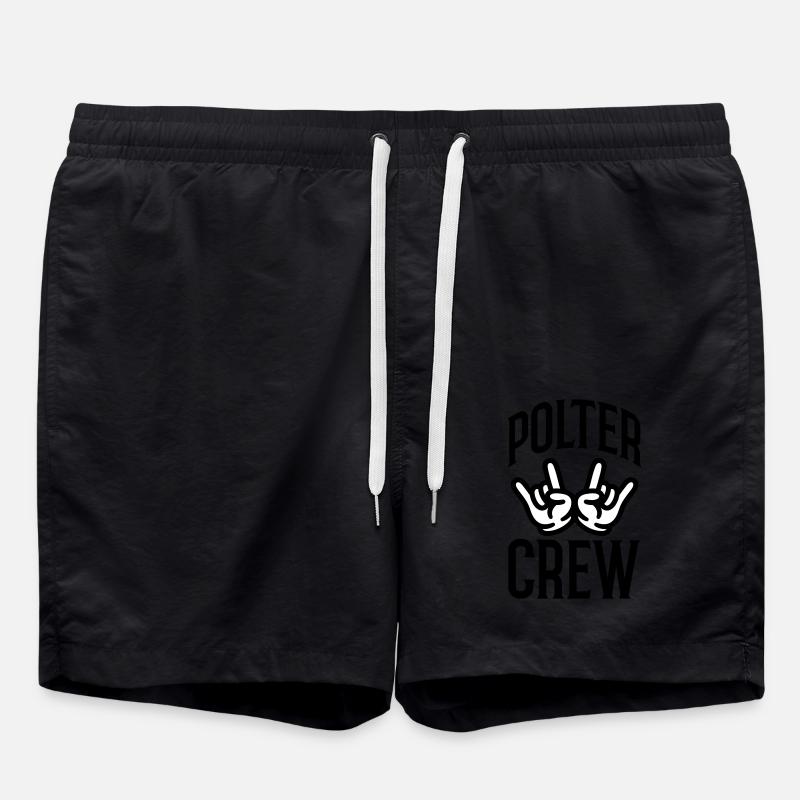 Polter Crew Polterabend - Badeshorts - Schwarz