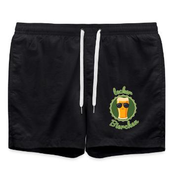 lecker Bierchen - Badeshorts - Schwarz - Vorne - AI Model Male 185 light (185cm)