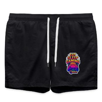 Power Surge : Royaumes des guerriers néons - Short de bain - noir - Devant - AI Model Male 185 light (185cm)