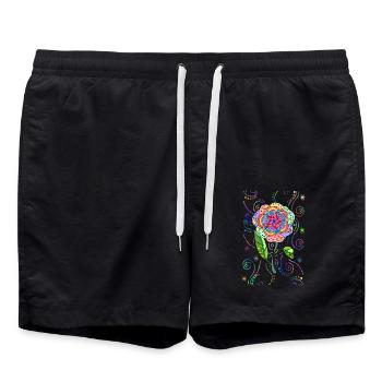 Fleur - Short de bain - noir - Devant - AI Model Male 185 light (185cm)