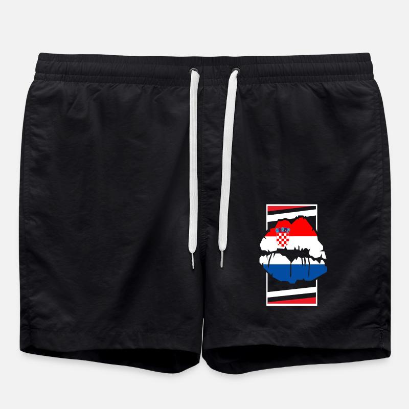 Kroatien - Badeshorts - Schwarz