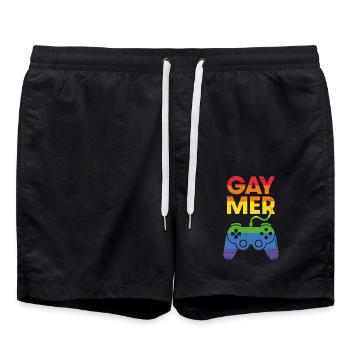 Gaymer - Short de bain - noir - Devant - AI Model Male 185 light (185cm)