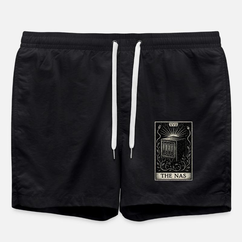 Datahoarding Tarot: The Oracle of NAS - Swim Trunks - black