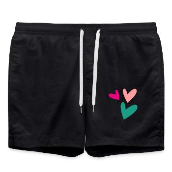 SAINT VALENTINE. bachelorette party. I LOVE YOU. I LOVE YOU. LOVE - Swim Trunks - black - Front - AI Model Male 185 light (185cm)