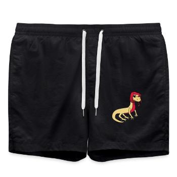 woman female girl girl sexy lizard - Swim Trunks - black - Front - AI Model Male 185 light (185cm)