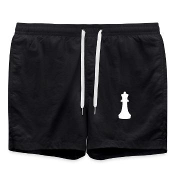Échecs jouer aux échecs tournoi joueur d'échecs dame - Short de bain - noir - Devant - AI Model Male 185 light (185cm)
