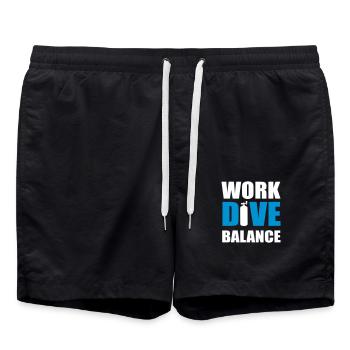 WORKDIVEW - Swim Trunks - black - Front - AI Model Male 185 light (185cm)