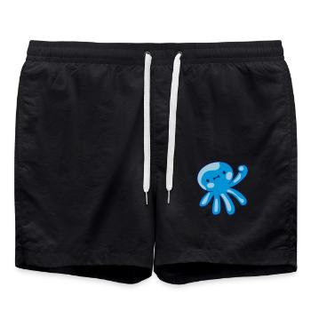 Suesser winkender Tintenfisch - Badeshorts - Schwarz - Vorne - AI Model Male 185 light (185cm)