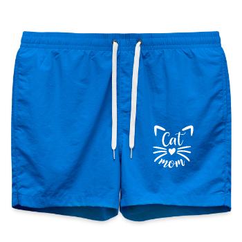 Cat mom - Swim Trunks - cobalt blue - Front