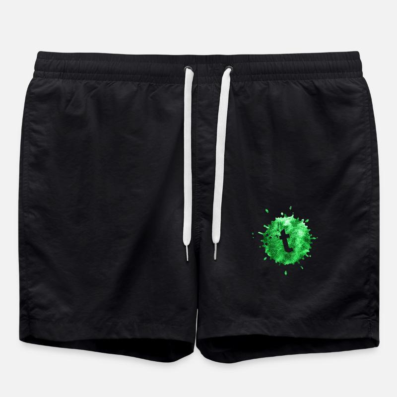 fleck vert t - Short de bain - noir