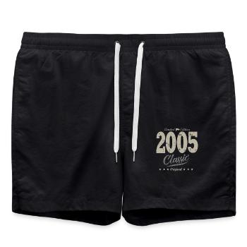 LIMITED EDITION 2005 Geburtstagsgeschenk 18 Jahre - Badeshorts - Schwarz - Vorne - AI Model Male 185 light (185cm)
