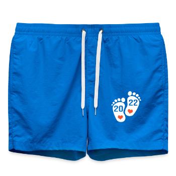 naissance 2022 futur papa future maman bébé - Short de bain - cobalt blue - Devant