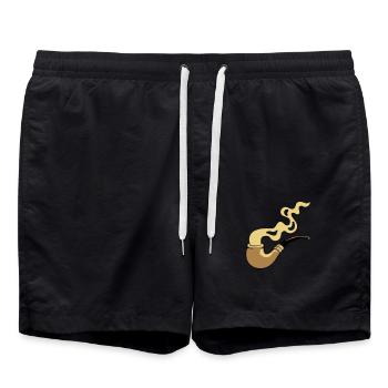 Smoke Tobacco Pipe Smoke - Swim Trunks - black - Front - AI Model Male 185 light (185cm)