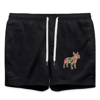 Frenchie Bulldog - French Bulldog - Swim Trunks - black - Front - AI Model Male 185 light (185cm)