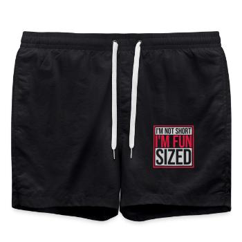 Not short fun sized - Swim Trunks - black - Front - AI Model Male 185 light (185cm)